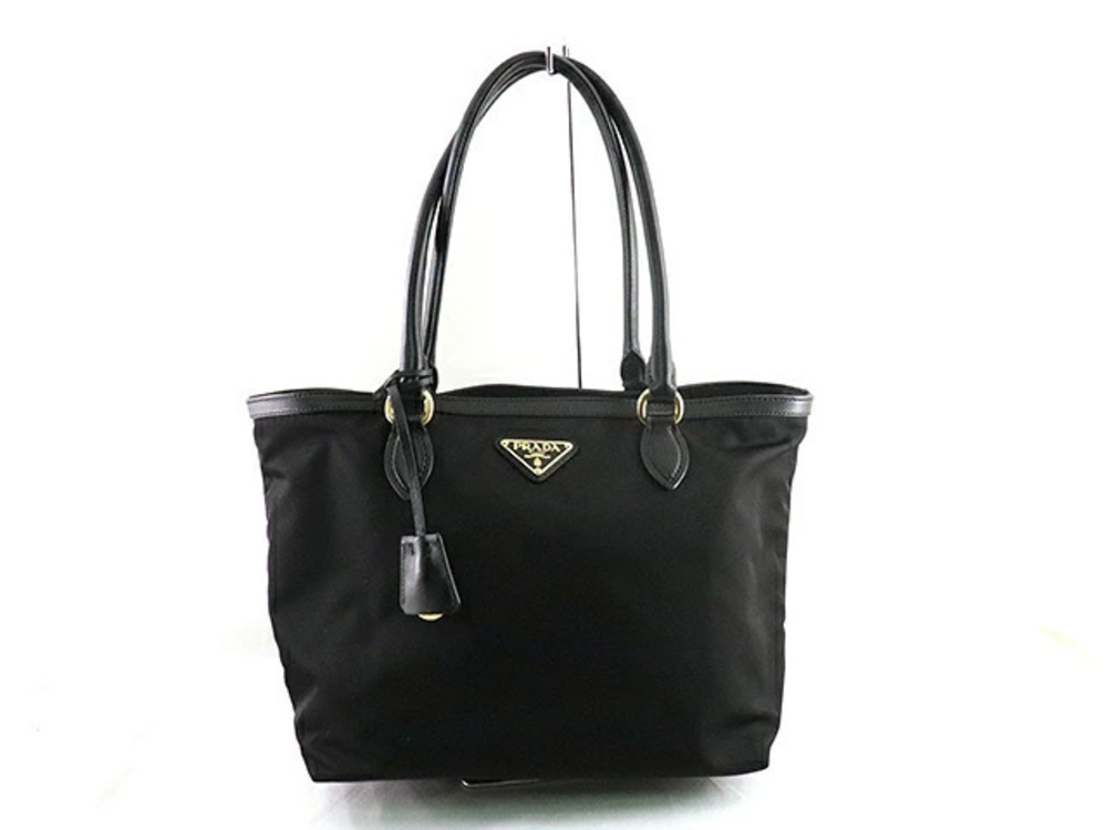 Prada Tote Tessuto Saffiano bag black leather